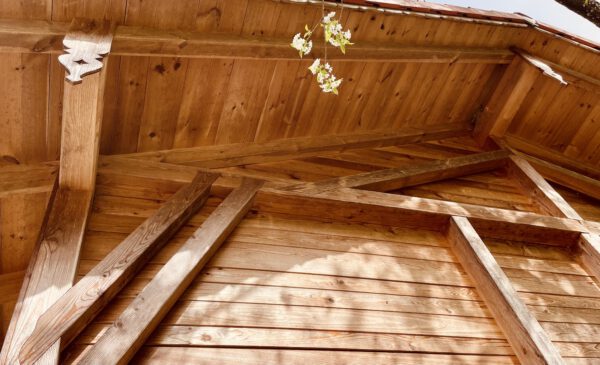 Fassade Dach Detail Holz Fachwerk